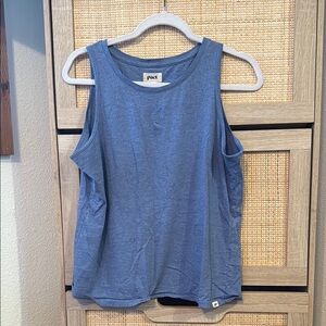 Pact Women's Heather Blue Tank Top